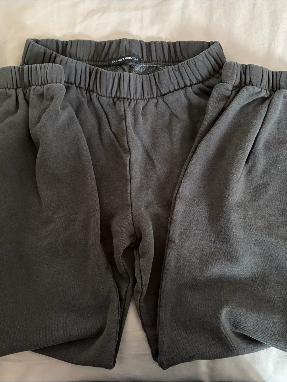Brandy Melville Dark Gray Elastic-Waist Jogger sweatpants